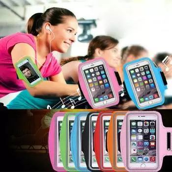 Mobile Phone Bag Zipper Universal Phone Armband Case Sports Armband Running Armband Phone Bag white-5.5inch