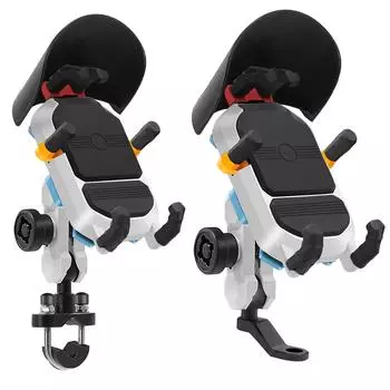Mobile Phone Bracket Shockproof Cell Phone Holder 360 Degree Rotating Phone Navigation Bracket Telescopic Motorcycle Accessories