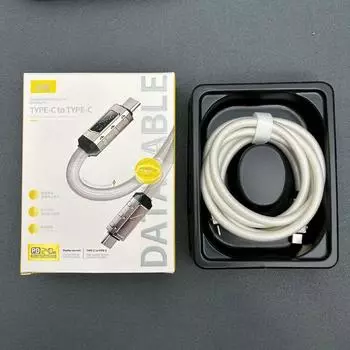 Mobile Phone Charging Cable Data Cable 240W Ice Crystal Intelligent Digital Display Fast Charge Line USB Type-C Cable Magnetic Four-in-One 240W Zhixian Ice Crystal Line TYPE-C-TYPE-C(1.5 m)