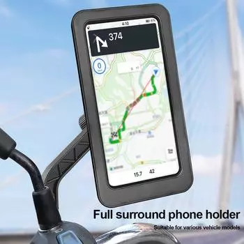 Mobile Phone Holder Motorcycle 360 Degree Swivel Adjustable for Motorcycle Bike Outdoor Navigation Waterproof Holder