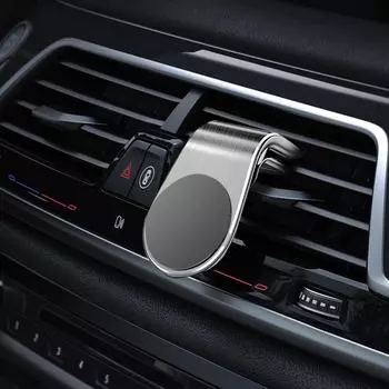 Mobile Phone Magnetic Holder Phone Grip Holder Stand Mobile Phone Magnetic Holder Secure Air Vent Clip Holder Stable Hands Free серебряный