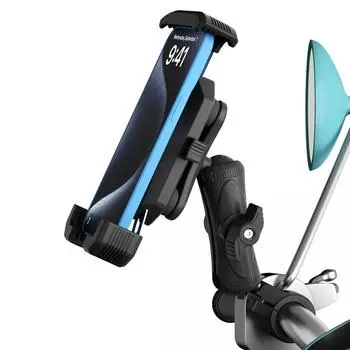 Mobile Phone Mount Shockproof 360 Rotating Handlebar Cell Phone Clamp Anti-Theft Handlebar