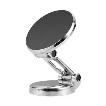 Mobile Phone Stand Strong Magnetic Car Holder 360° Rotation Magnet GPS Support Adjustable Mobile Phone Bracket Mount for IPhone серебряный