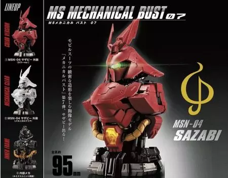 Mobile Suit Gundam MS Mechanical Bust 07 MSN-04 Sazabi (BOX)