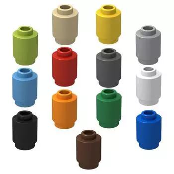 MOC 3062, высокотехнологичные аксессуары, 1x1, цилиндрический кирпич, обычные кирпичи, 20 шт., модель, строительный блок, развивающие игрушки, городская игрушка