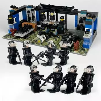 MOC A-8 База оборудования для дайвера Арсенал Арсенал Строительный блок из мелких частиц Игрушка в сборе Кукла Детская игрушка Рождественский подарок