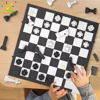 MOC Animalcraft Flight Chess Table Настольная игра Модель Мини Строительные блоки Набор кирпичей Городские игрушки для детей Друг Малыш