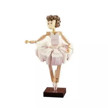 MOC Ballerina Building Block Ballet Dance Female Dancer Character DIY Model Brick Toy Детский подарок на день рождения Игрушка на день рождения для девочки белый