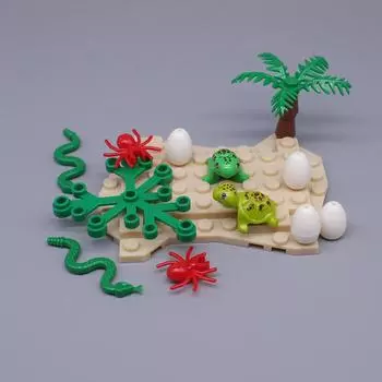 MOC Bricks Лягушка Омар Черепаха Клоун Рыба Русалочка Для Строительных Блоков Совместимые Частицы Сборки Детские Игрушки