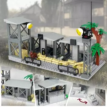 MOC Century Military Factory War Scene World City Building Blocks Classic Model Bricks Kits Sets Ideas