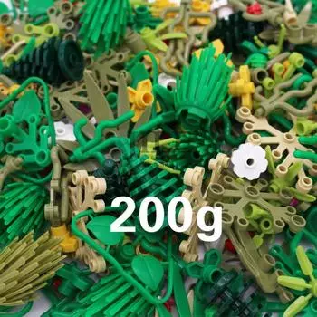 MOC Дерево Растение Строительные блоки Кирпичики Трава Куст Джунгли Цветок Садовые Аксессуары Совместимы с Военный Город Друзья Игрушки