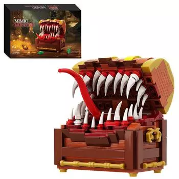 MOC Dragon DnD Treasure Chest Monster Building Blocks, совместимый с Lego.