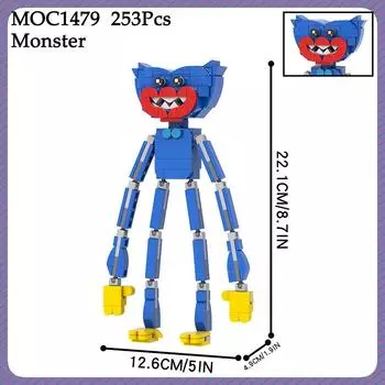 MOC Horror Game Figure Catnap Bricks Animal Monster Nightmare Compatible Building Block Friends Gift Toys For Children Adult DIY
