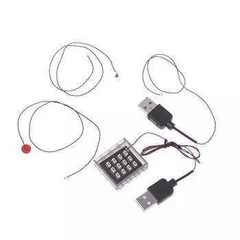 Moc Led Light Building Block Round 1X1 Мигающая полосковая лампа Уличный фонарь Usb-детали Светоизлучающие кирпичные игрушки