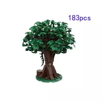 MOC Мелкие детали Собранные строительные блоки Средневековое здание Замок Башня викингов Стрельбище Сторожевая башня Сцена с деревом Игрушка Подарки