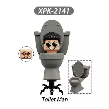 MOC Skibidi Туалетный человек против монитора Строительные блоки Аудио и Камера Человек Игрушки для детей Рождественский подарок на день рождения