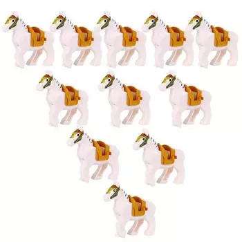 MOC Средневековые военные строительные блоки кавалерийский полк рыцарь лошадь животные аксессуары набор мини-кирпичи купить товары мальчик игрушка подарок