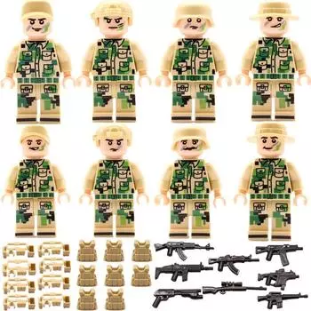 MOC SWAT Delta, камуфляжные уплотнители для джунглей, аксессуары, детали для минифигурок, сборка, строительные блоки, кирпичи, игрушки для детей, подарок