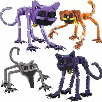 MOC Улыбающиеся зверьки Улыбающиеся зверьки Собачий день и кошачий сон Строительные блоки Набор кошачий сон Собачий день Подарок для детей