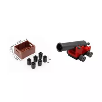 MOC Военные Строительные Блоки Фигурка Солдат Наполеоновских Войн Аксессуары Оружие Пушка Мешок с Песком Армия Пират Мини Кирпичик подарок X003 Сделай Сам