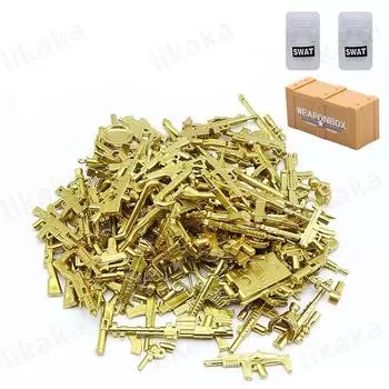 MOC военное оружие, строительные блоки, детали, совместимые классические армейские аксессуары для пистолетов, блоки, игрушки для мальчиков, подарок, игрушки «сделай сам», кирпичи лазурное туман