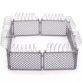 MOC военные строительные блоки DIY блоки детали игрушки для мальчиков проволочная сетка аксессуары защитная изоляционная сетка контрольно-пропускной пункт военная сцена