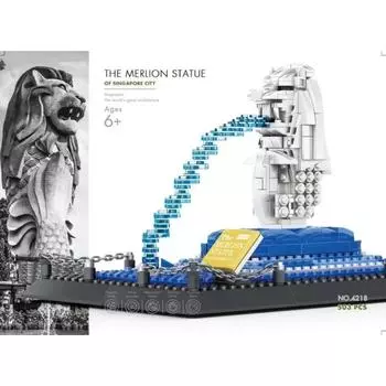 MOC World Famous Architecture Edifice Opera House Building Blocks Villa Savoye Bridge Tower Toy Children Birthday Christmas Gift Paper Insturction