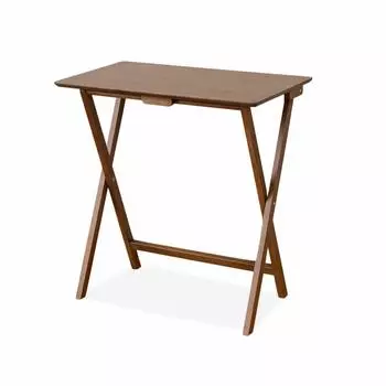 moca company Collapis Wooden Folding Desk Width 67 Compact Work Desk Study Desk Finished Product Brown