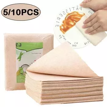 Мочалка для посуды из люфы, суперабсорбирующее кухонное полотенце для мытья посуды, натуральное растительное волокно, волшебная салфетка для уборки, многоразовые тряпки для уборки дома 5PCS