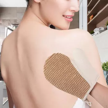 Мочалка для тела в виде варежки Легкая для мужчин/женщин Глубокое очищение Легкий уход СПА Стираемая