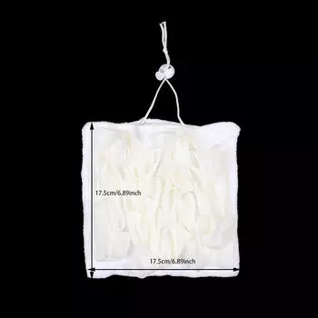 Мочалка-шар для душа с затягивающимся шнурком для мягкого отшелушивания, сетчатая губка для душа с мылом для ухода за кожей, инструмент для купания One Size белый