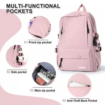 Mochila Универсальный школьный рюкзак для девочек-подростков, женский рабочий рюкзак для ноутбука, нейтральный простой рюкзак для средней школы