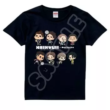 Мочочо 6-е издание М ИА Черный размер XL [Думай об инновациях] Haikyu!!!« [Группа] Операция для всех! Футболка чёрный