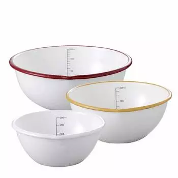 MOCOMICHI HAYAMI Hayami Kitchen Kitchen Enamel Single Mouth Ball 3 Piece Set 3 Colors Fuji Enamel Moco s MOCO S [Authorized Store] #514