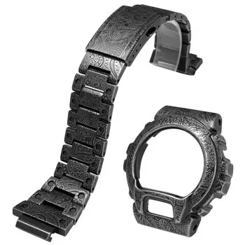 MOD custom kit совместим с Casio G-Shock DW 6900 DW-6900 Металлический корпус Безель 316 нержавеющая сталь Ремешок Ремень Части часов Casio G-Shock (ДВ-6900