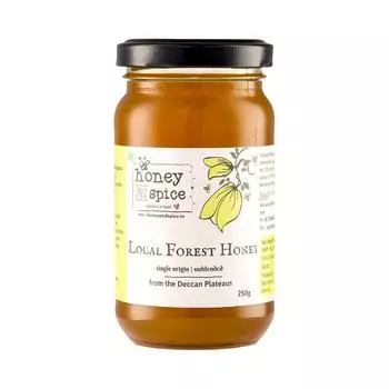 Мёд и специи Местный лесной мёд одного происхождения, несмешанный с плато Декан 8.8 Ounce