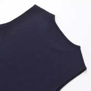 МОДА2024 зима новый стиль простые и универсальные трикотажные брюки без рукавов Одежда S