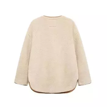 МОДА2024 Зима Новый Стиль Свободный V-образный вырез Длинный рукав Карман Аксессуары Повседневная куртка Женская Одежда XS