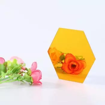 Мода 12шт геометрический шестиугольник 3D искусство зеркало стены стикер наклейка домашний DIY декор 46mm by 40mm by 23mm серебряный