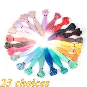 Мода 15 см оптовая продажа прямых волос DIY парик кукла