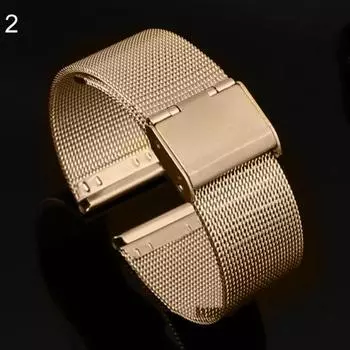 Мода 18 мм - 24 мм нержавеющая сталь часы 0,4 мм проволочная сетка ремешок для часов на талии 20 mm серебряный