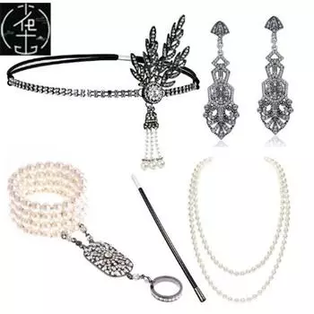 Мода 1920-х годов Ретро Платье с пайетками Платье с бахромой для бала Гэтсби Вечеринка Платье с бисером для тоста 8 M