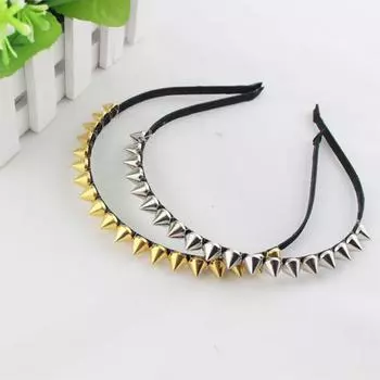 Мода 1 шт. крутой подарок шипы дамский бант заклепки для вечеринки металлические заколки для волос ободок для волос заклепки серебряный/белый