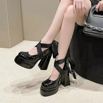 Мода 2024 года, брендовая женская обувь, туфли на низком каблуке, модные туфли на шнуровке для вечеринок, женские туфли на каблуке с круглым носком, женские туфли Zapatos Mujer 35