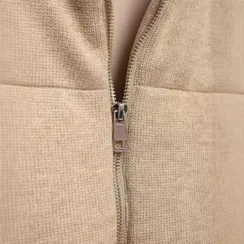 МОДА 2024 года, европейская и американская зимняя новая повседневная женская одежда с воротником-стойкой и без рукавов, на молнии, терможилет XS