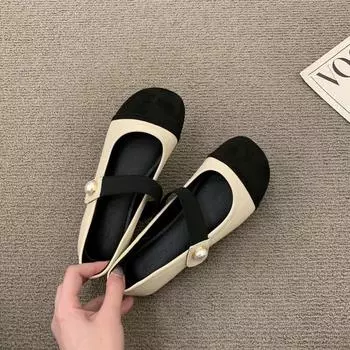 Мода 2024 года, горячая распродажа, женская обувь на плоской подошве с пряжкой на ремешке, модные туфли на плоской подошве в тон цвета, новые туфли на плоской подошве с круглым носком, на низком каблуке, Zapatos 35 покинуть белый