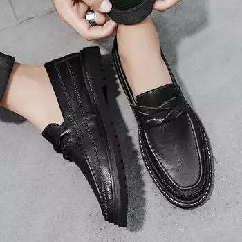 Мода 2024 года, хит продаж, модные мужские кожаные лоферы, повседневная обувь, мужская обувь ручной работы для вождения, повседневные лоферы для ходьбы, мужская деловая обувь 39 коричневый