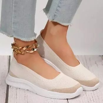 Мода 2024 года, хит продаж, однотонная, удобная и универсальная летняя женская обувь, повседневные туфли на высоком каблуке и туфли-лодочки, женская повседневная обувь 35 бежевый