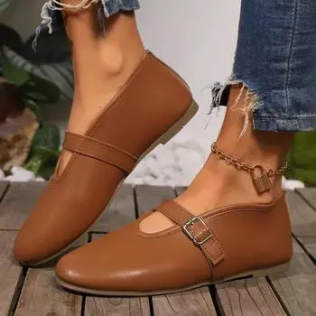 Мода 2024 года, хит продаж, женская обувь с круглым носком, на низком каблуке, повседневная спортивная обувь, мелкое тельняшка, мягкая, осенняя, новая, удобная, Zapatos 36 темно-коричневого