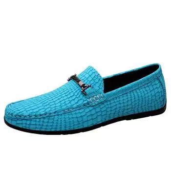 Мода 2024 года, классические брендовые трендовые красные мужские мокасины с мягкой подошвой, нескользящие, для работы, офиса, деловые, для вождения, для мужчин 38 красный